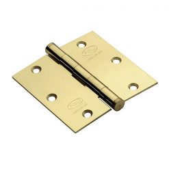 Bisagra De Acero 3.5x3.5 Bronce Pulido (3 unidades) Poli
