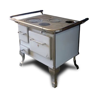 Cocina a Leña 80x56 Blanca Krieger