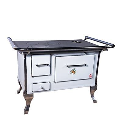 Cocina a Leña 90x60 Blanca Krieger