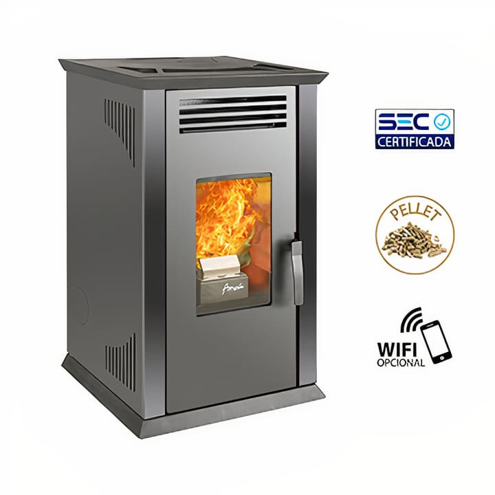 Calefactor a Pellet Italy 8100 Negro Amesti