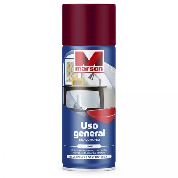 Spray Esmalte Burdeo 485 ml Uso General Marson
