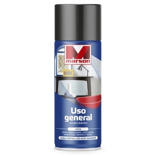 Spray Esmalte Gris Maquina 485 ml Uso General Marson