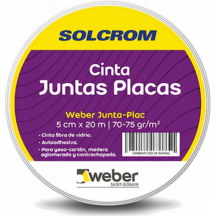 Cinta Junta placas Junta-plac Solcrom 5 cm x 45 m Weber