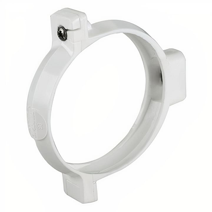 Abrazadera Tubo PVC de Bajada Blanco P-25
