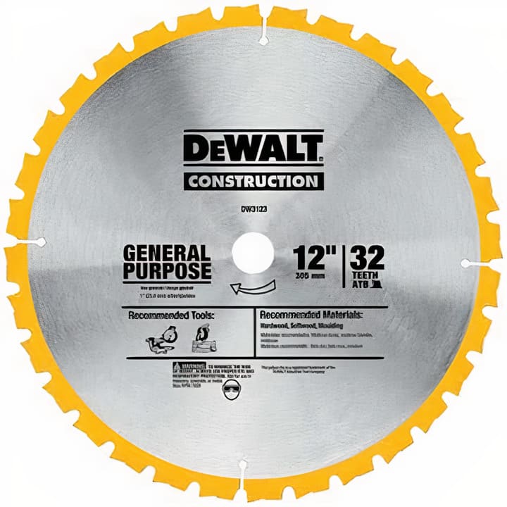 Disco Sierra 12" x 32 Dientes Eje 1" DW3123 DeWalt