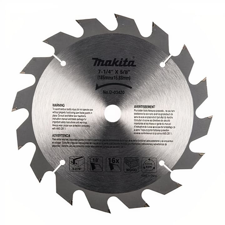 Disco Sierra 7 1/4 Pulgadas x 16 Dientes Madera D03220 Makita