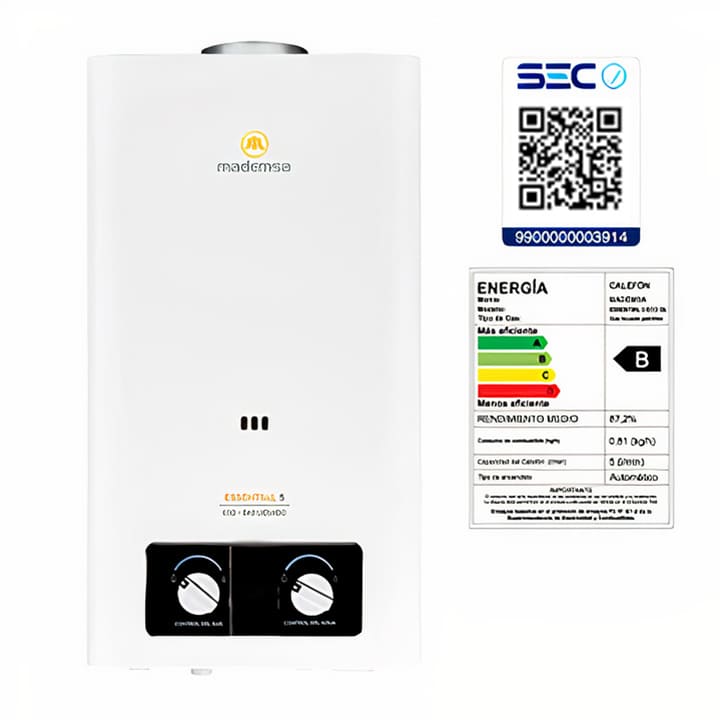 Calefon Ionizado Essential 5 Eco GL Mademsa