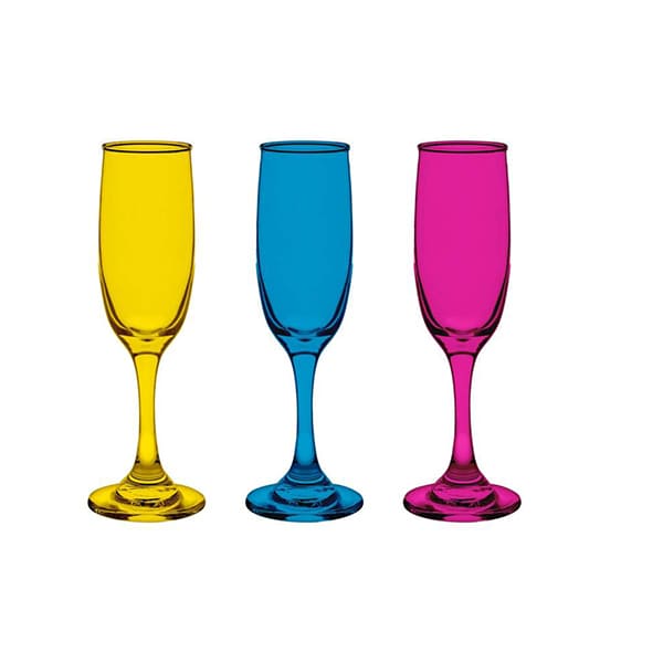 Set de 6 Copas Champagne Rioja Full Color 183 cc Cristar