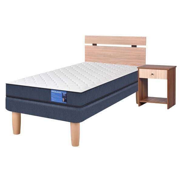 Cama Europea 1 1/2 Plazas Excellence + Set Olmo CIC