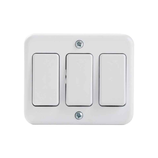 Interruptor Triple 9/32 Sobrepuesto 10A-250V Castillo