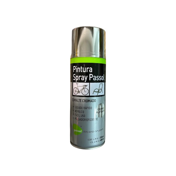 Spray Esmalte Secado Rápido Cromo 400ml Passol