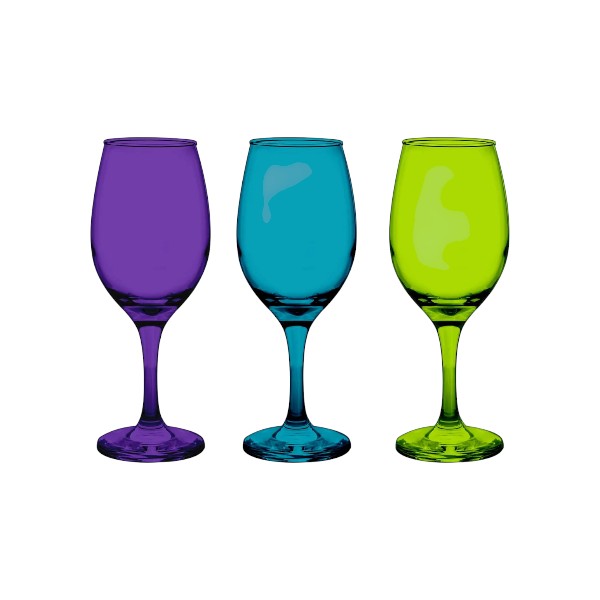 Set 6 Copas Vino 386 Full Color Rioja Cristar