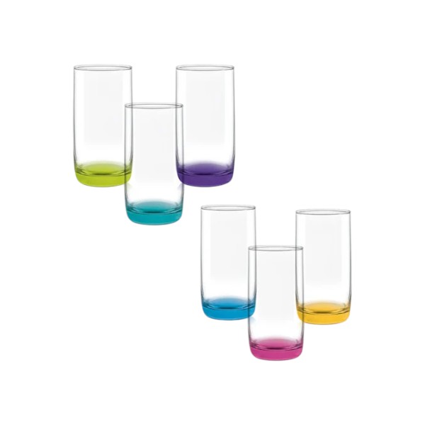 Set 6 Vasos Altos 445cc Color Monterrey Cristar