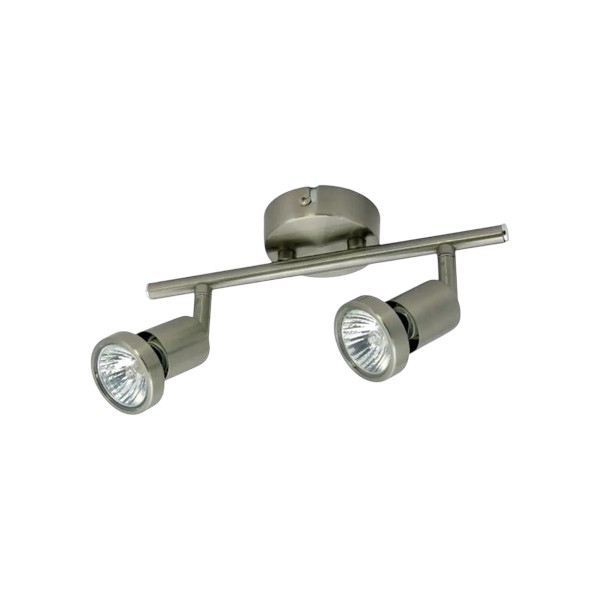 Foco Sobrepuesto 2 Luces Niquel BYP